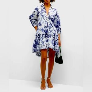 Cara Cara Silvia Floral Drop-Waist Mini Shirtdress